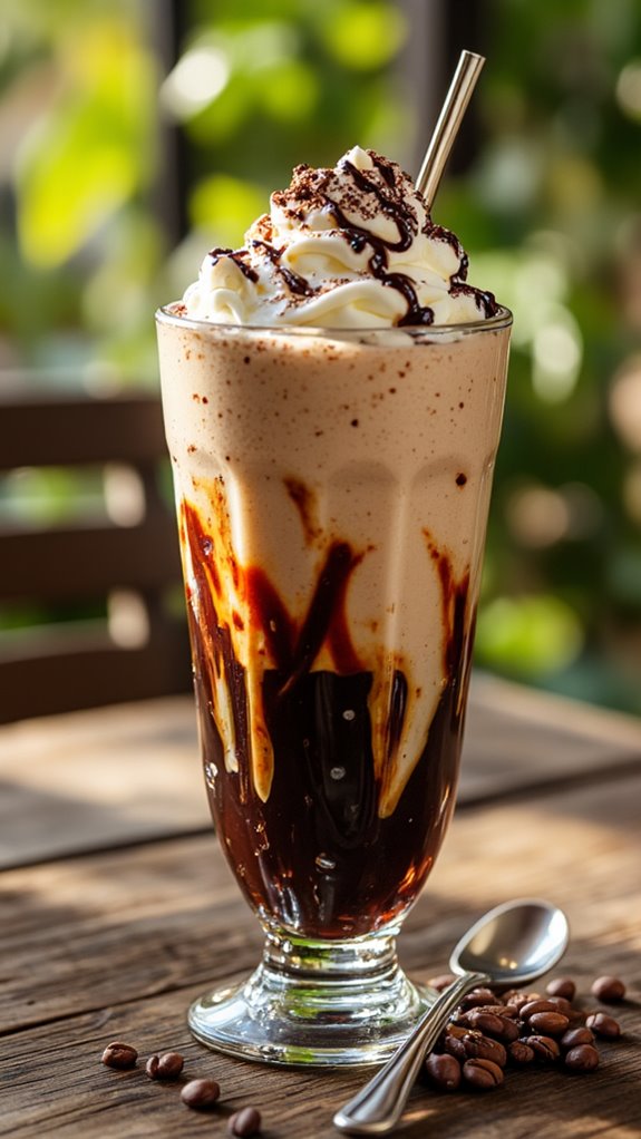 creamy malted coffee shake