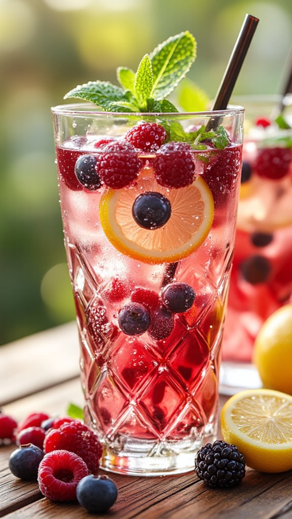refreshing berry lemonade drink