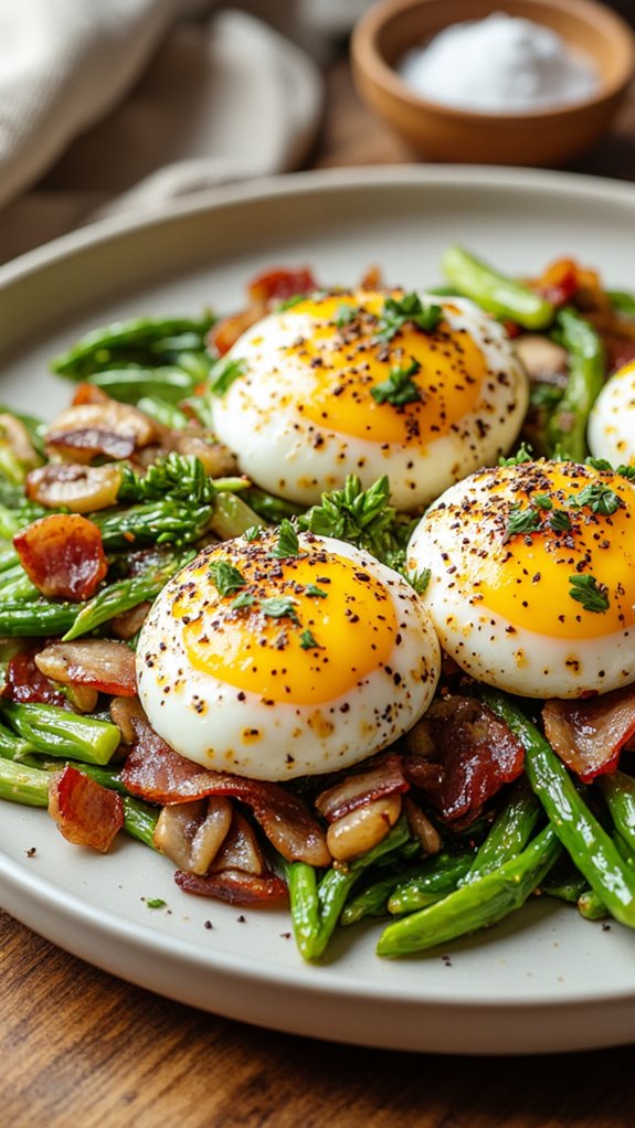 savory mushroom bacon casserole