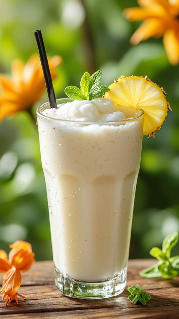 tropical coconut summer refresh