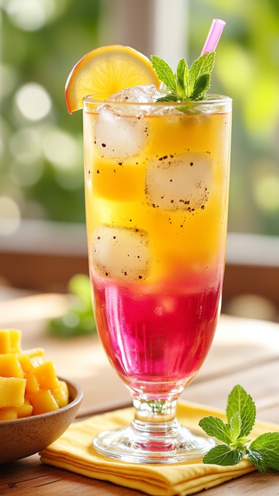 tropical mango dragonfruit drink