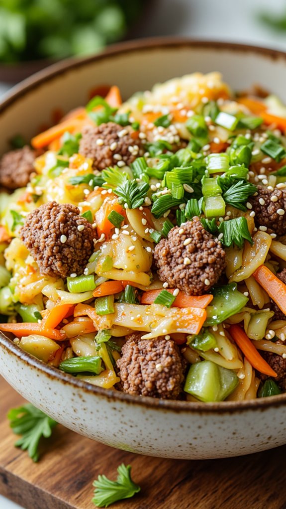 healthy egg roll bowl