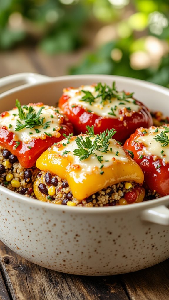 slow cooker stuffed peppers