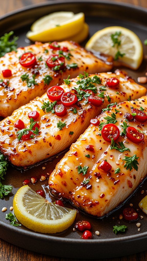 sweet fish with caramelized rub