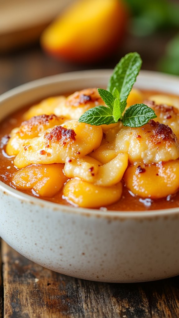warm buttery peach delight