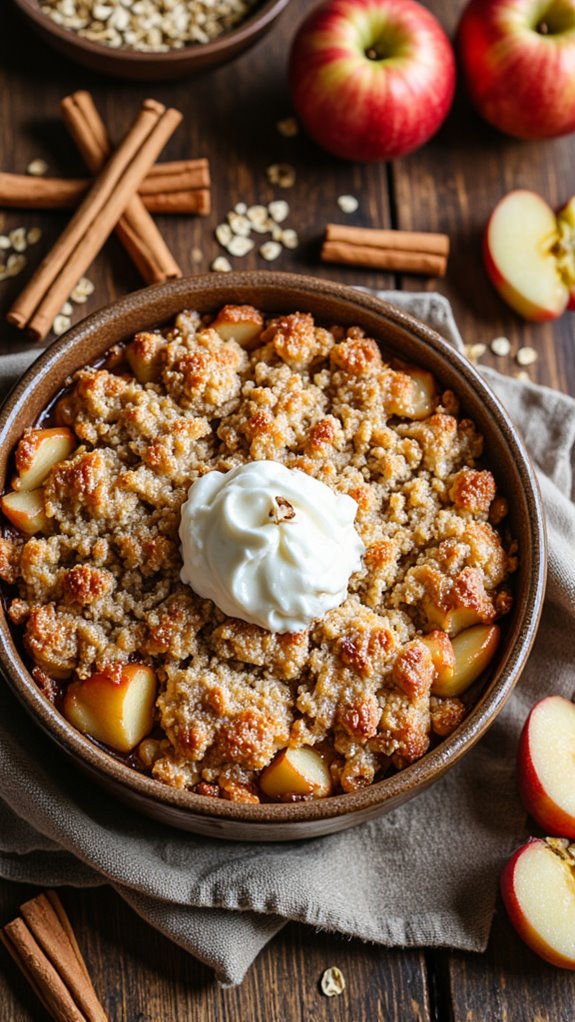 warm cinnamon apple dessert